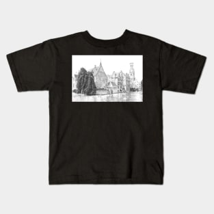 Toerism Bruges - inkingArt Kids T-Shirt